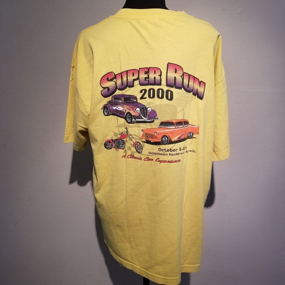 VINTAGE SUPER RUN 2000 STAFF T SHIRT XL CLASSIC CARS. B12